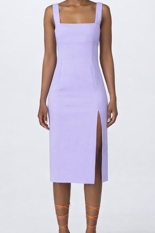Robe droite en lin - Mauve - Pinko