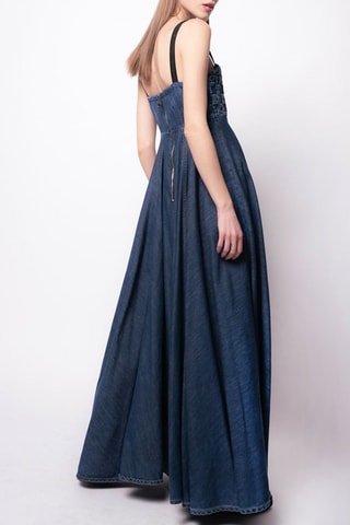 Robe longue en jean - Bleu - Pinko