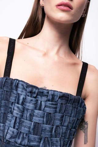 Robe longue en jean - Bleu - Pinko