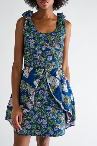 Robe patineuse trompe-l’œil - Bleu marine - Pinko