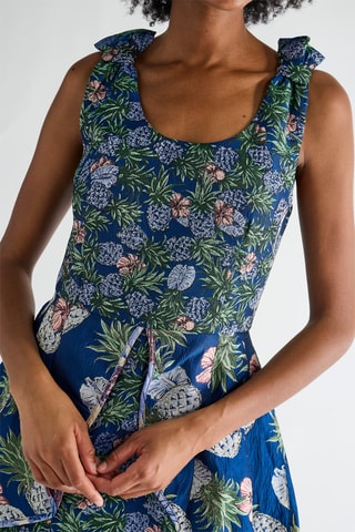 Robe patineuse trompe-l’œil - Bleu marine - Pinko