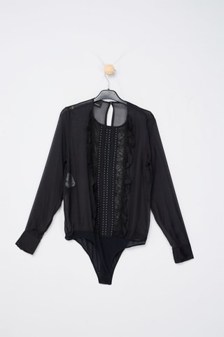 Body en soie - Noir