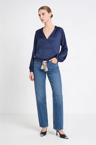 Blouse à capuche - Bleu marine - Twin Set