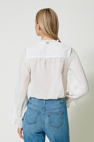 Blouse en ramie - Blanc - Twin Set