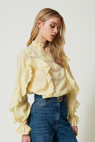 Blouse en ramie - Jaune - Twin Set