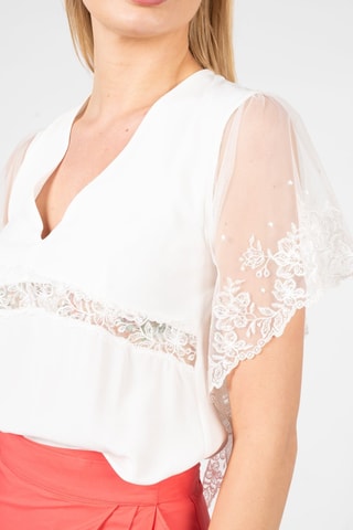 Blouse en soie - Blanc - Pinko
