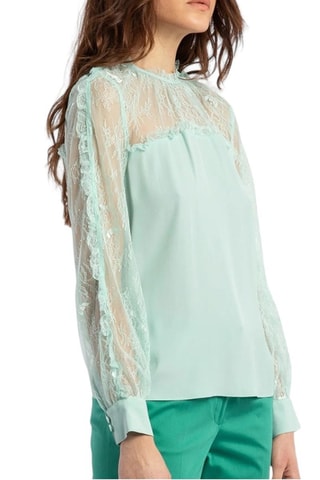 Blouse en soie - Vert d'eau - Pinko
