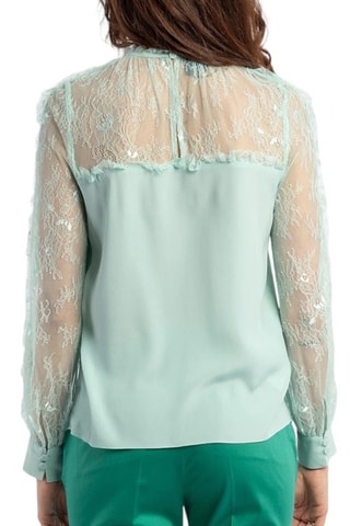 Blouse en soie - Vert d'eau - Pinko