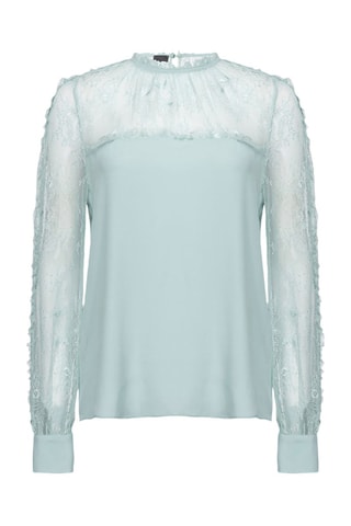 Blouse en soie - Vert d'eau - Pinko