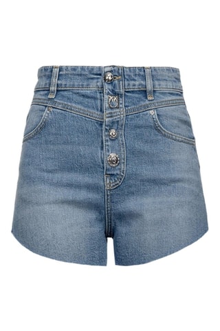 Short en jean taille haute - Bleu - Pinko