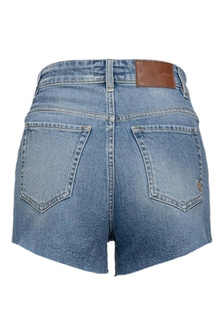 Short en jean taille haute - Bleu - Pinko