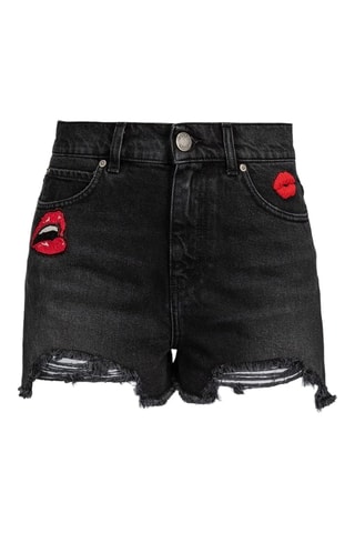 Short en jean - Anthracite et rouge - Pinko