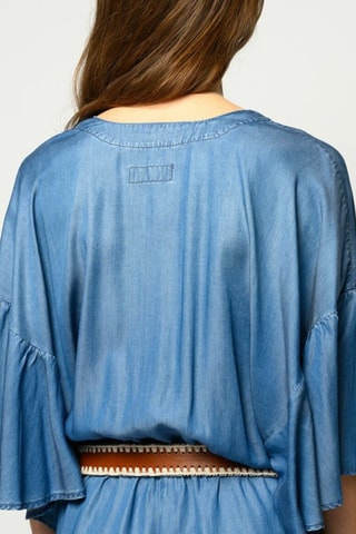 Combishort en jean - Bleu - Pinko