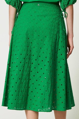 Jupe midi taille haute - Vert - Twin Set