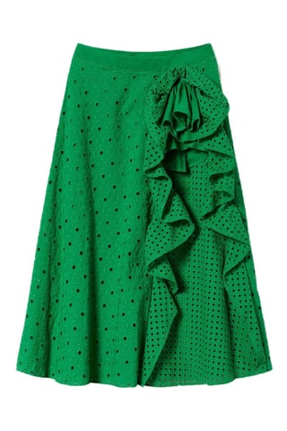 Jupe midi taille haute - Vert - Twin Set