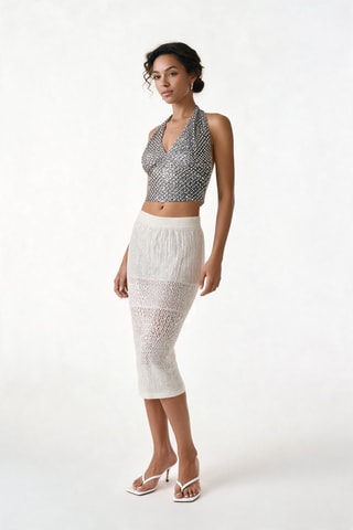 Jupe fourreau - Beige - Pinko