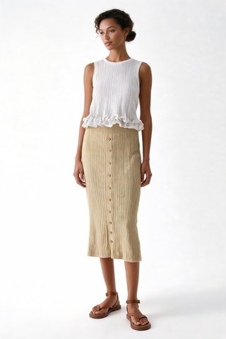 Jupe midi - Kaki - Pinko