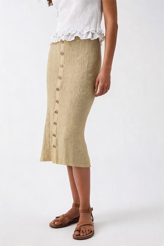 Jupe midi - Kaki - Pinko