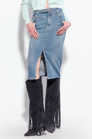 Jupe droite en jean - Bleu - Pinko