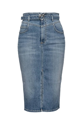 Jupe droite en jean - Bleu - Pinko