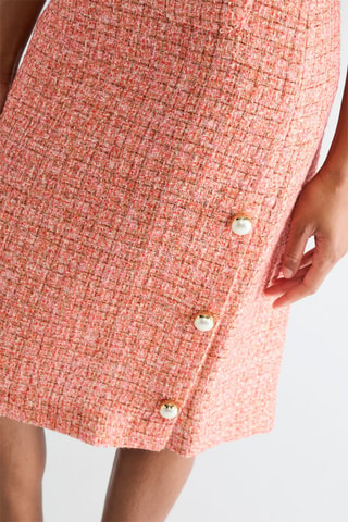 Jupe droite en tweed - Rouge - Pinko