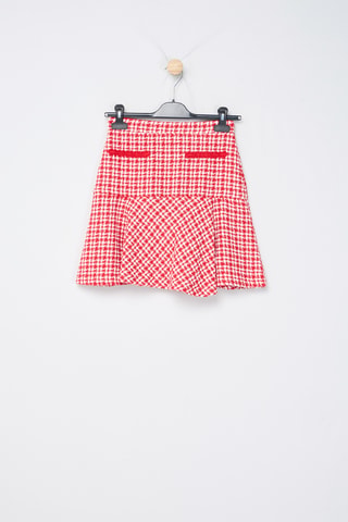 Minijupe en tweed taille haute - Rouge - Pinko