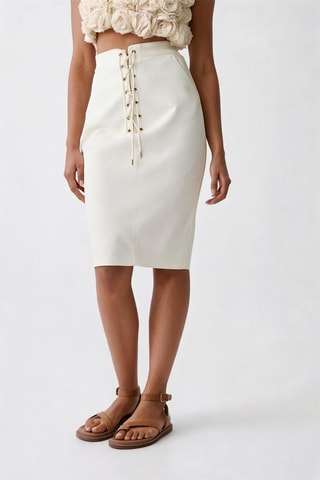 Jupe fourreau taille haute - Blanc - Pinko
