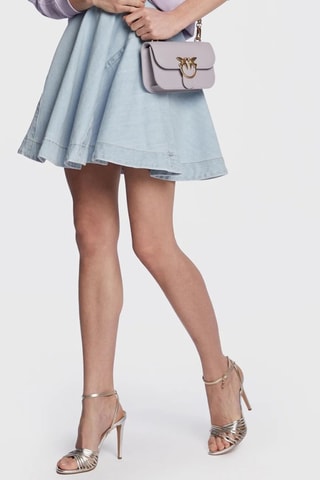 Jupe patineuse en jean - Bleu - Pinko