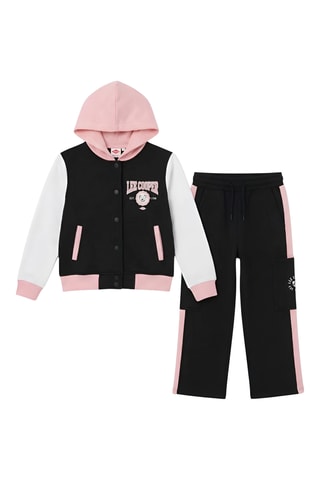 Baseball Jasje met Capuchon en Joggingbroek - Lee Cooper - Zwart