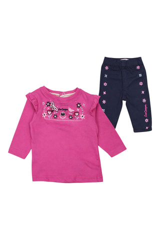T-shirt - Blauw en roze