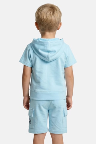 Sweater met Capuchon en Short - Blauw