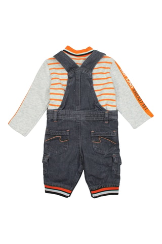 Polo met Lange Mouwen en Tuinbroek - Blauw en rood