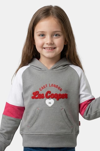Sweater met Capuchon - Grijs en roze