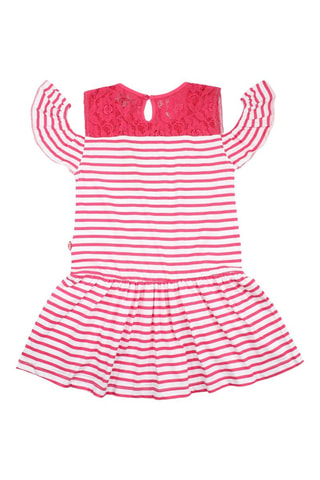 Jurk - Blauw, geel en roze