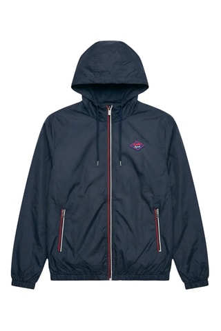 Windjack met capuchon. - Marineblauw
