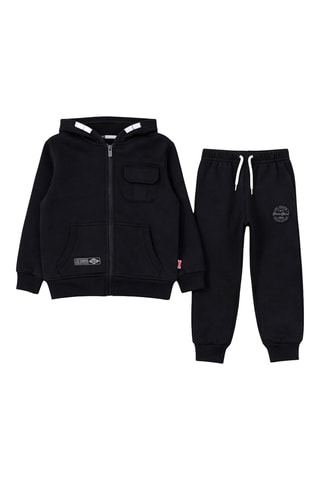 Sweater met Capuchon en Joggingbroek - Zwart