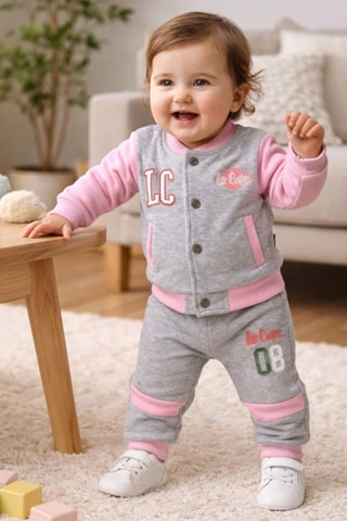 Sweater en Joggingbroek - Roze en grijs