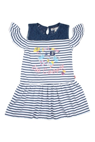 Jurk - Lee Cooper - Blauw, marineblauw en geel