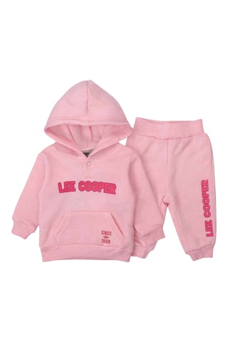 Sweater met Capuchon, Gewatteerde Jas en Joggingbroek - Roze