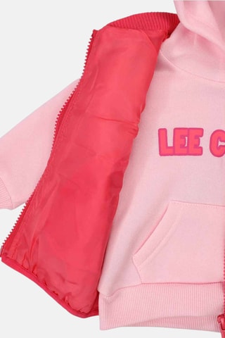 Sweater met Capuchon, Gewatteerde Jas en Joggingbroek - Roze