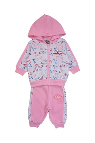 Sweater met Capuchon en Joggingbroek - Roze en grijs