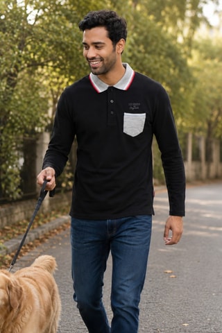 Polo - Lee Cooper - Zwart