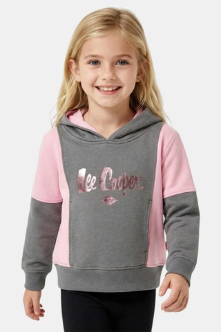 Sweater met Capuchon - Grijs en roze