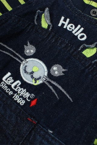 Polo met Lange Mouwen en Tuinbroek - Blauw en groen