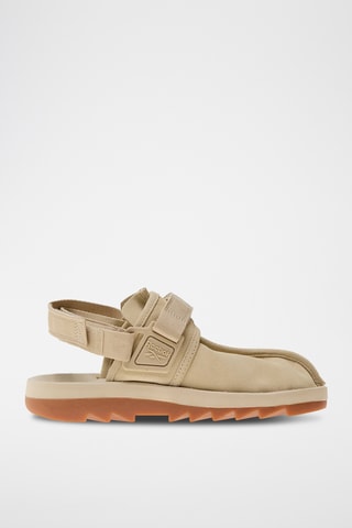 Zuecos de nobuk Beatnik - Beige
