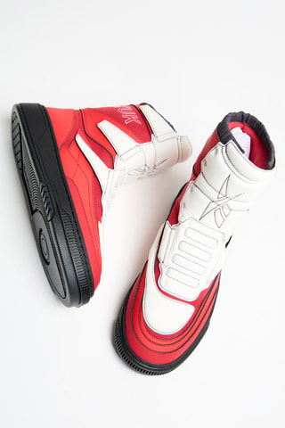 Botas Club C LTD Moto High - Rojo y blanco