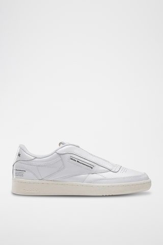 Slip-on de piel Club C 85 WM - Blanco y negro