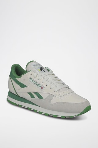 Zapatillas de nobuk Vintage - Blanco y verde