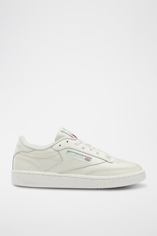 Zapatillas de piel Club C 85 - Blanco y crudo