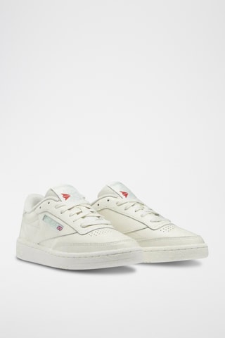 Zapatillas de piel Club C 85 - Blanco y crudo